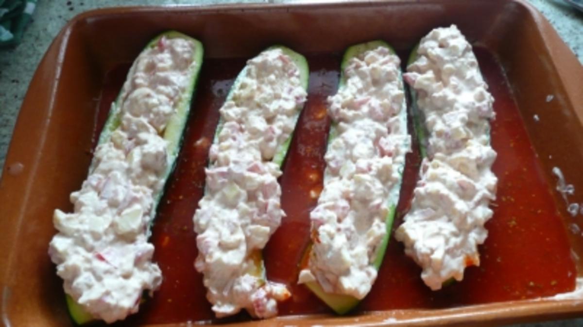 Gefüllte Zucchini für die leichte Küche - Rezept - Bild Nr. 2