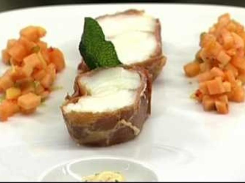 Seeteufel im Speckmantel mit Papaya-Salsa - Rezept - kochbar.de