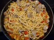 Pfannengericht - Bratwurst-Spätzle-Gemüse-Pfanne - Rezept