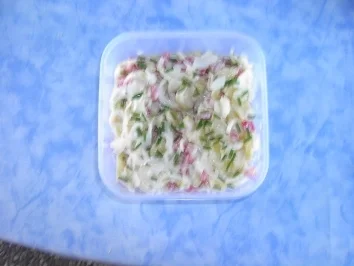 Kartoffelsalat mit Rahmsauce - Rezept
