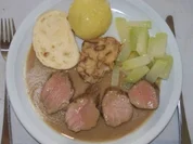Schweinefilet an Calvadossauce - Rezept