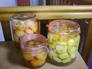 Pfirsiche und Birnen eingekocht - Rezept