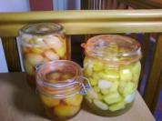 Pfirsiche und Birnen eingekocht - Rezept