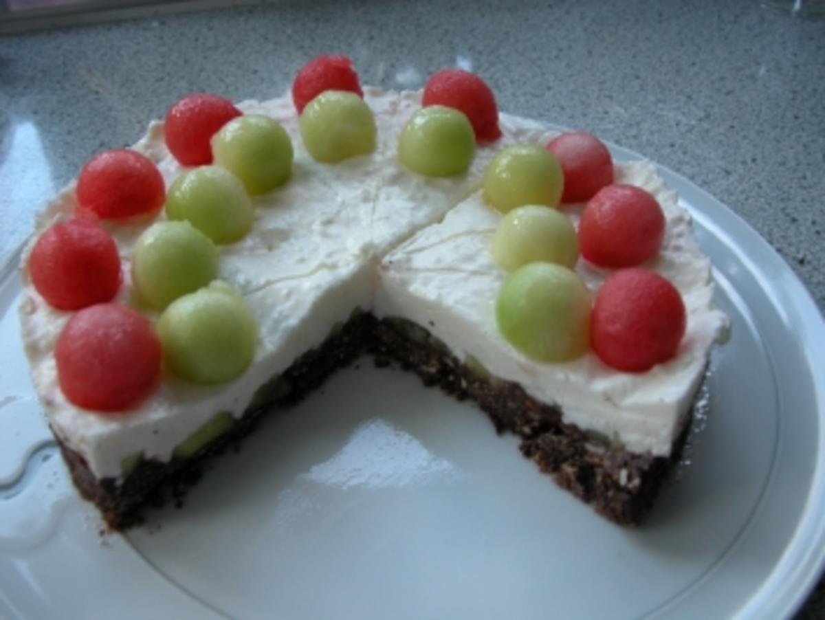 Melonen - Buttermilch - Torte - Rezept mit Bild - kochbar.de