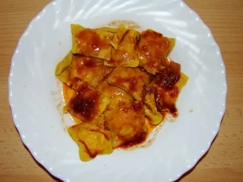 Ravioli selbstgemacht, feurig - Rezept