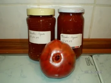 Rezept: Tomatenmarmelade mit Ingwer Tomatenmarmelade mit Ingwer - Rezept