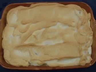 Auflauf süss - Pfirsich-Zwieback-Auflauf - Rezept