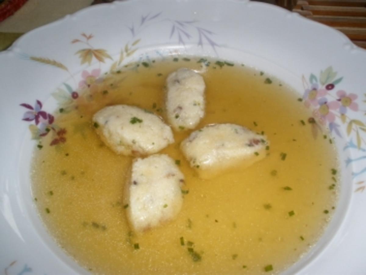 Suppe - Speck - Grießnockerl - Rezept