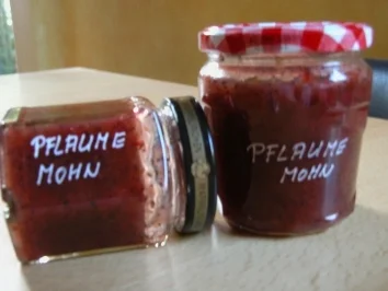 Rezept: Pflaumenkonfitüre mit Mohn Pflaumenkonfitüre mit Mohn - Rezept
