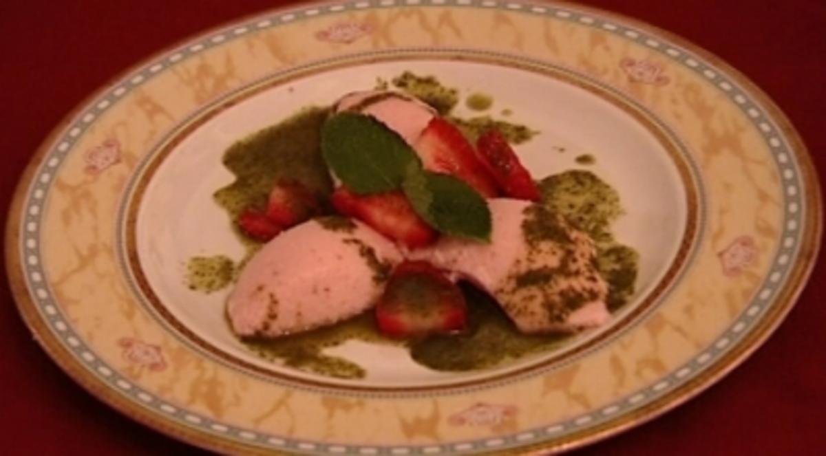 Erdbeer-Mousse mit Pfefferminzpesto (Maite Kelly) - Rezept