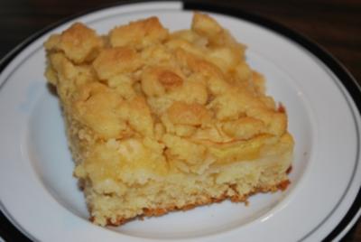 blechkuchen apfel streusel rührteig