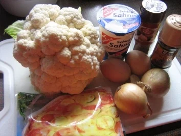 Rezept: Zwiebel-Blumenkohl-Auflauf Bild Nr. 2 Zwiebel-Blumenkohl-Auflauf - Rezept - Bild Nr. 2