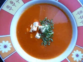 Paprikasuppe süß-sauer - Rezept