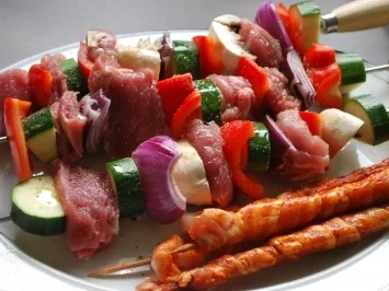 Filet-Gemüse-Spieße vom Grill - Rezept