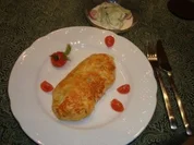 Hauptgericht - Fisch - Rotbarsch umhüllt und mit Käse überbacken - Rezept