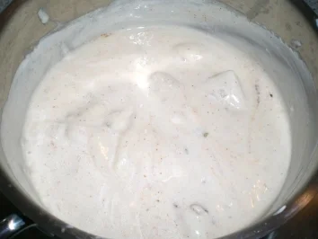 Rezept: Rote Beete Risotto mit Camembertsauce und Speck Bild Nr. 4 Rote Beete Risotto mit Camembertsauce und Speck - Rezept - Bild Nr. 4