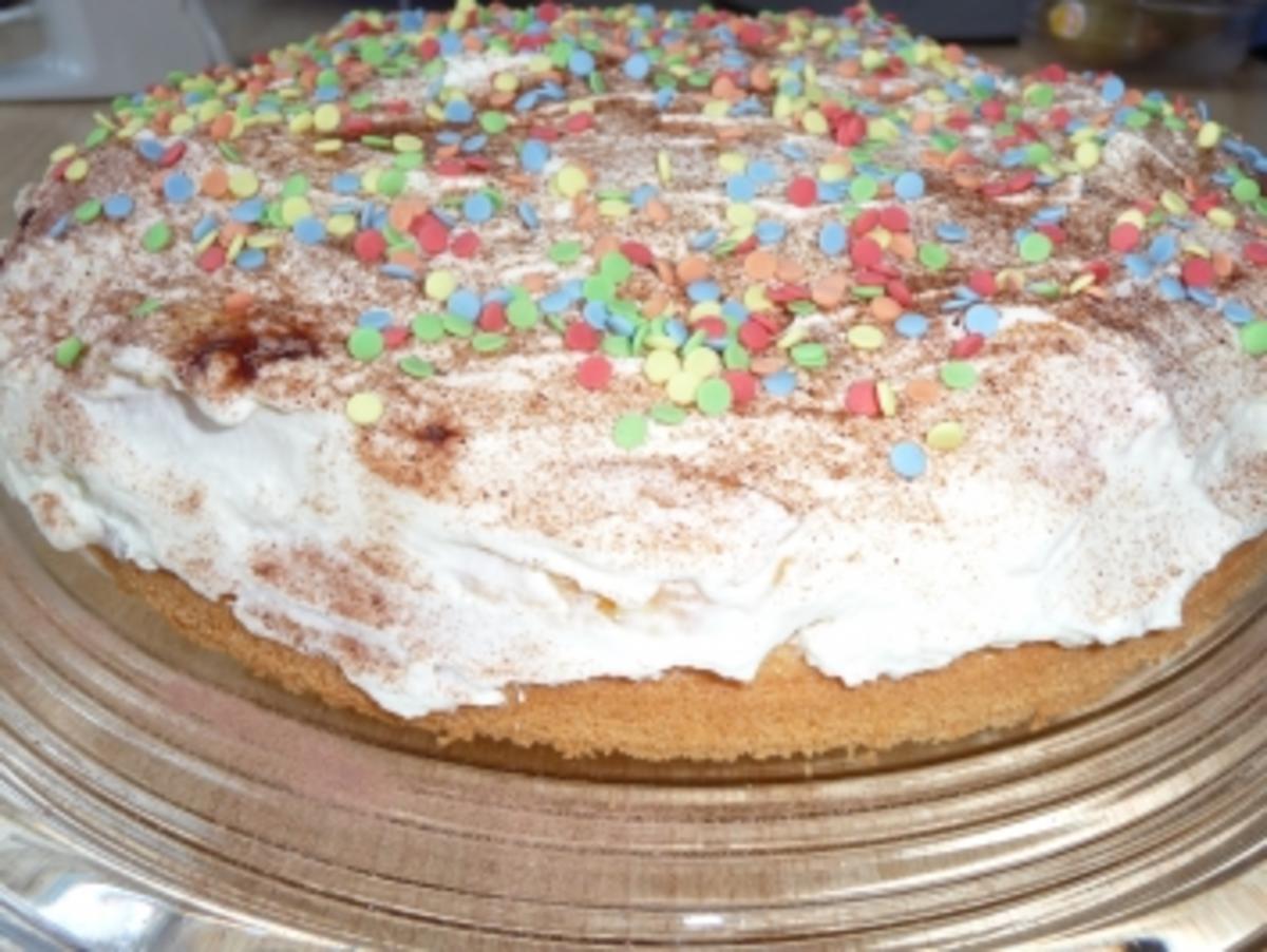 Geburtstags - Sprudel - Torte mit Pfirsichen - Rezept