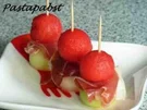 Melonenspieße mit Parmaschinken - Rezept