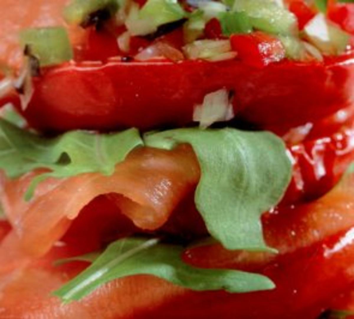 antipasti millefoglie di salmone affumicato - Rezept Durch itala