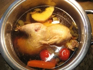 Rezept: Hühnersuppe vom echten "Huhn" .... Hühnersuppe vom echten "Huhn" .... - Rezept