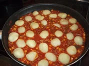 Miniknödel-Hackpfanne - Rezept