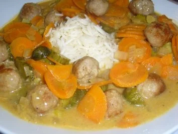 Gehacktesbällchen in Champignon-Rahmsoße - Rezept - Bild Nr. 4