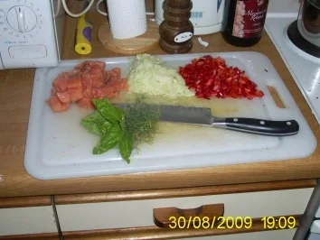 Penne mit Spinat und Lachsfilet - Rezept