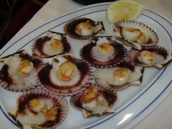 ( Galicien ) Zamburinas a la plancha - Rezept