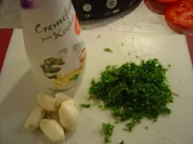 Rezept: feiner Kartoffelstampf mit Knoblauch und Petersilie feiner Kartoffelstampf mit Knoblauch und Petersilie - Rezept