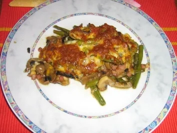 Rezept: Bohnen-Champignon-Gratin Bohnen-Champignon-Gratin - Rezept