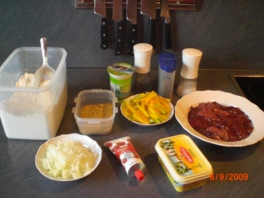Lebergulasch mit Leber...Schwein, Rind oder Kalb und Zwiebel - Rezept ...