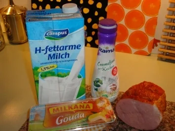 Rezept: Nudeln mit Käse-Schinken-Soße Bild Nr. 2 Nudeln mit Käse-Schinken-Soße - Rezept - Bild Nr. 2