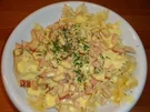 Nudeln mit Käse-Schinken-Soße - Rezept