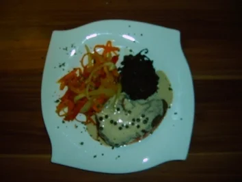 Straußensteaks mit grünem Pfeffer - Rezept