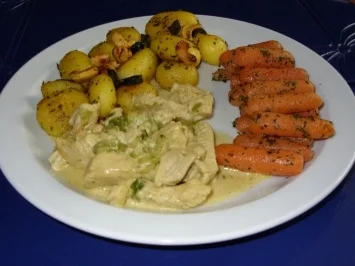 Putengeschnetzeltes mit Kartoffelchen und Babykarotten - Rezept - Bild Nr. 7