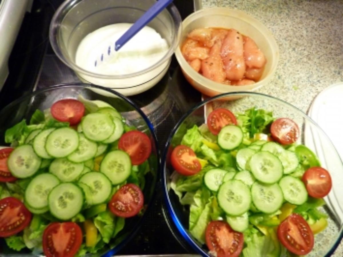 Salate: Salat mit Hähnchenbrust - Rezept - Bild Nr. 2