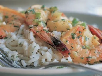 Garnelen mit Kokosreis - Rezept