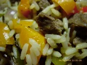 Filetpfanne mit Reis und Paprika - Rezept