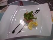 Forellen(Lachs)tatar auf Blinitürmchem - Rezept