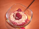 Kokos-Vanillepudding mit Himbeeren - Rezept