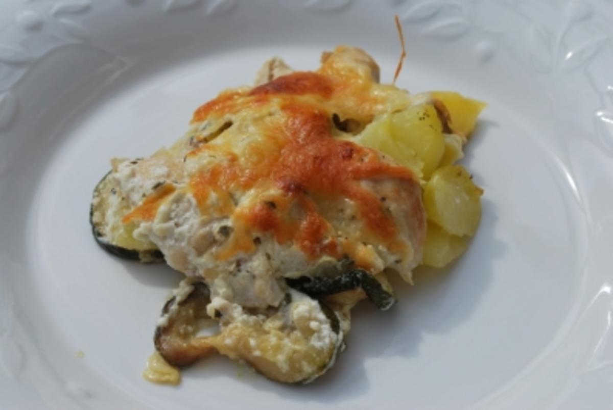 Zucchini-Kartoffel-Gratin mit Hähnchenfilet - Rezept Durch Anni2000