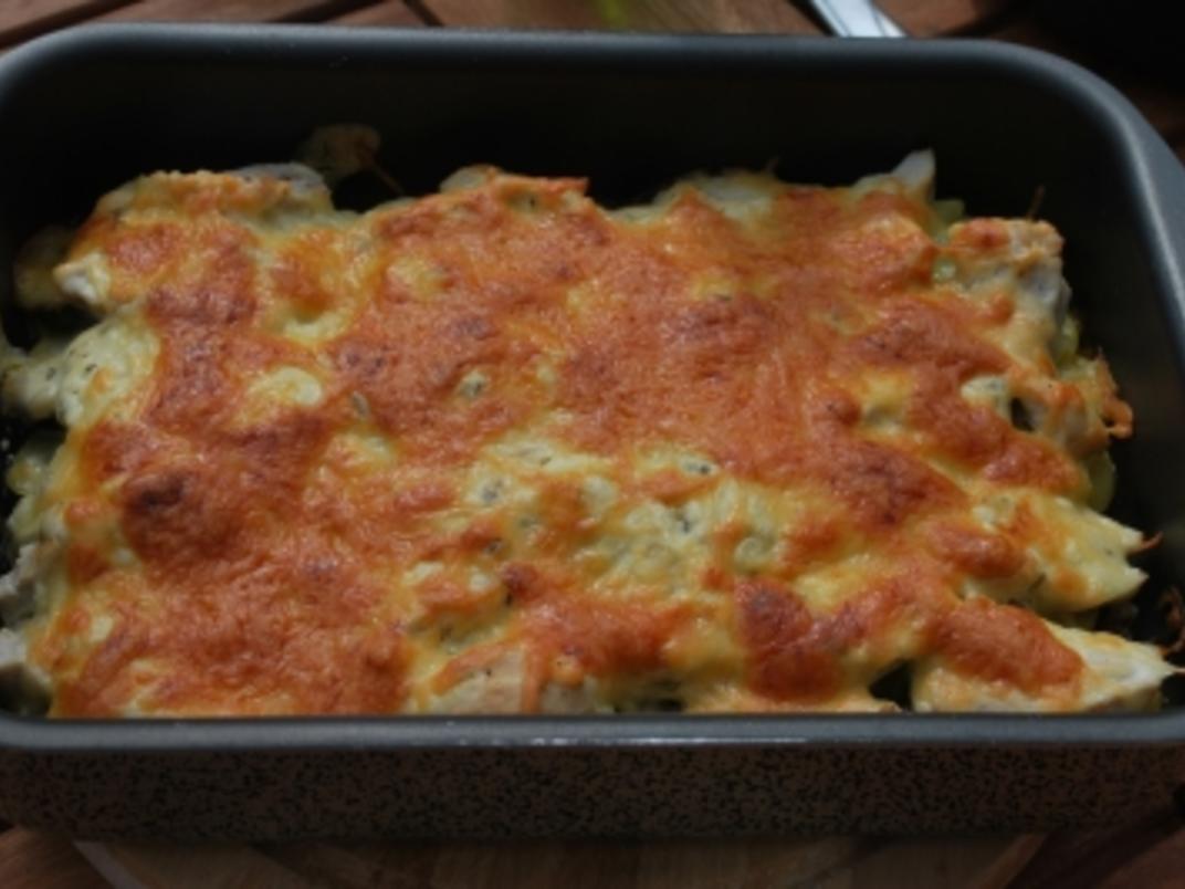 Zucchini-Kartoffel-Gratin mit Hähnchenfilet - Rezept - kochbar.de