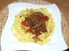 mariniertes Rindergulasch mit Bandnudeln - Rezept