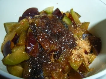 Obstsalat: Balsamico-Zwetgschen - Rezept - Bild Nr. 4