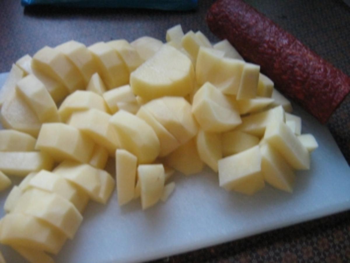 Kartoffel-Bohnen-Pfanne mit Chorizo - Rezept - Bild Nr. 4