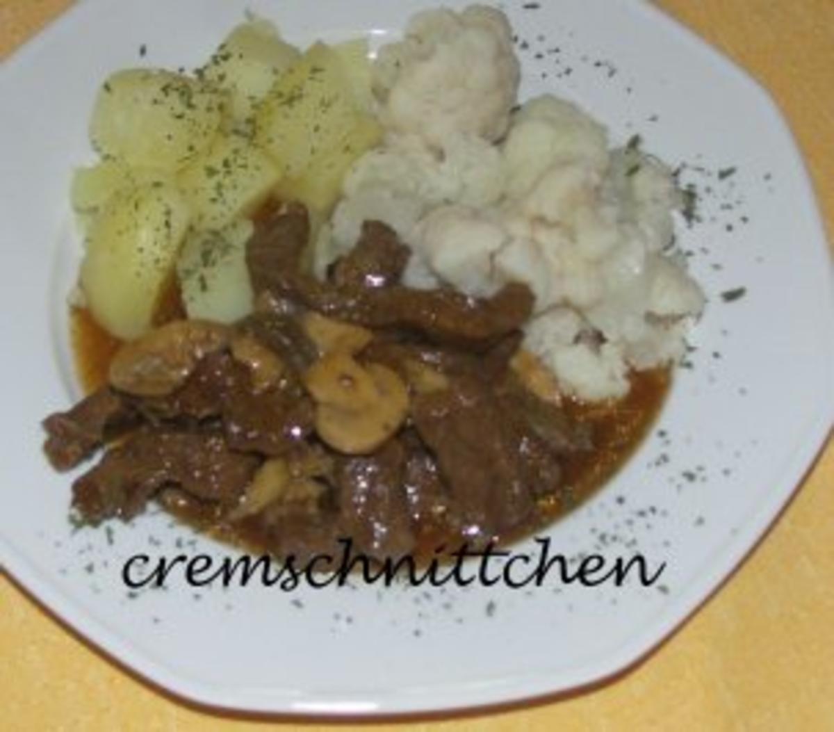 Bilder für Rindergeschnetzeltes mit Rinderhüfte und Zwiebel - Rezept