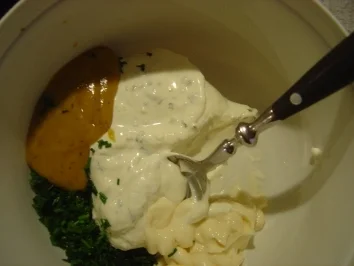 Eiersalat mit Bacon und Pfifferlingen... - Rezept - Bild Nr. 4