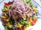 Rezept: Salatteller mit Thunfisch und Mais... Salatteller mit Thunfisch und Mais... - Rezept