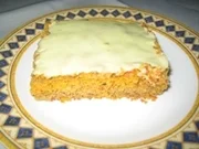 Möhrenkuchen vom Blech mit Zitronenguss - Rezept