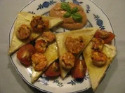 Garnelen auf Toast mit Coctailsosse - Rezept